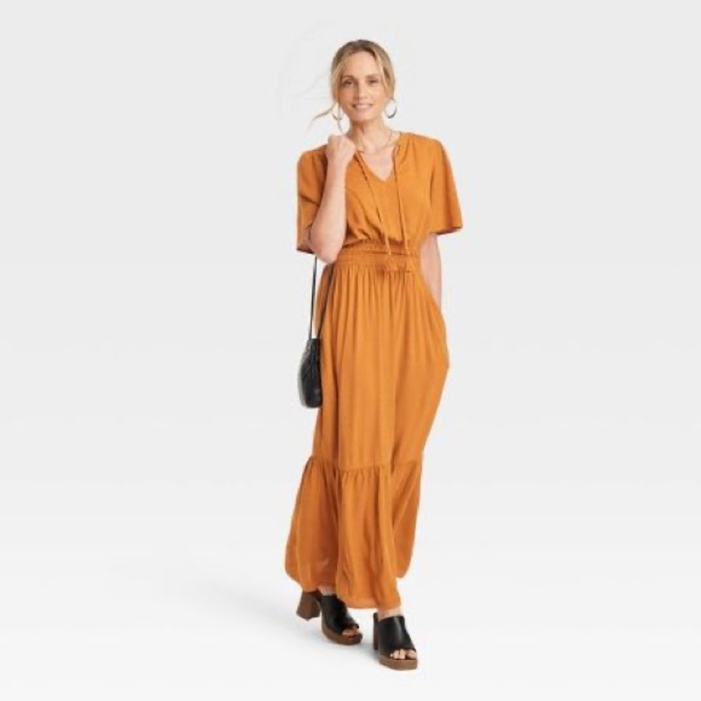 Target Knox Rose - Rust Boho Dress with Pockets - Size Medium - New Fall 2022